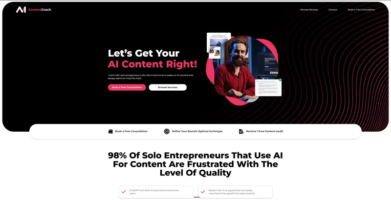 My Content Coach website